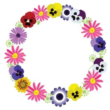 Floral Wreath Stock Illustration