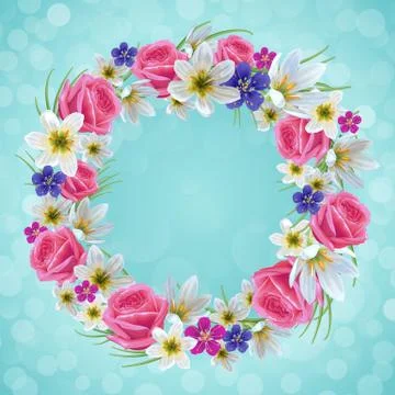 Floral wreath Stock Illustration