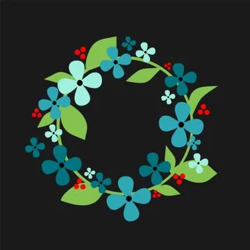 Floral wreath spring Stock Illustration