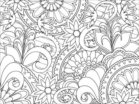 Floral zen pattern Stock Illustration