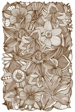 Floral zentangle vector illustration Stock Illustration