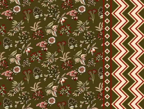 Floral,Patterns,,Seamless,Pattern,,Wall,Paper,Design,,Floral,Border,Design 스톡 일러스트
