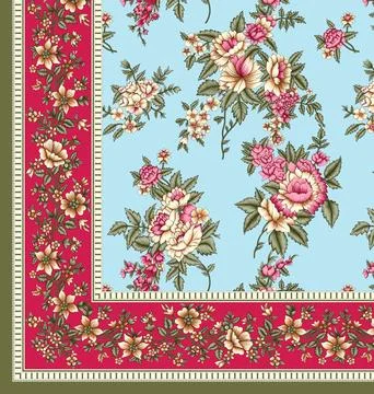 Floral,Patterns,,Wall,Paper,Design,,Seamless,Patterns,,Floral,Border,Design, Stock Illustration