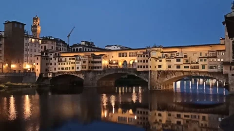 Florence and Ponte Vecchio Stock Footage 131972464