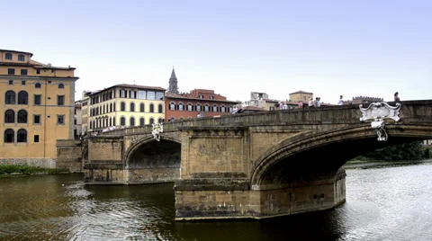 Florence, arno river Stock Footage 33625969