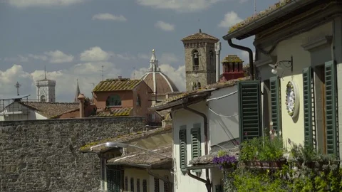Florence Buildings Handheld 4K Stock Footage 76670742