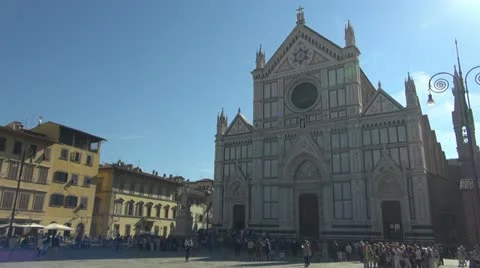 Florence, cathedral chatolic.Dome. Stock-Footage 12533943
