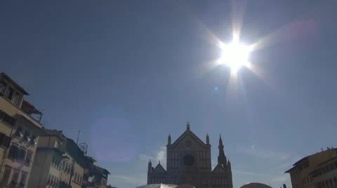 Florence, cathedral chatolic.Dome. Stock-Footage 12534357