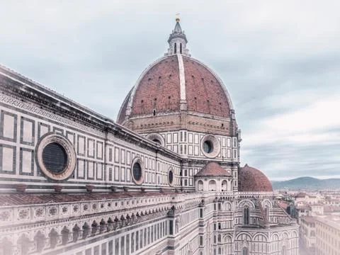 Florence Cathedral in clouds 写真素材