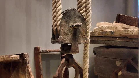 Florence Cathedral Construction Tool Display in Museum Stock Footage 330198772