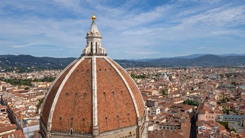 Florence Cathedral dome hyper lapse Stock Footage 122207321