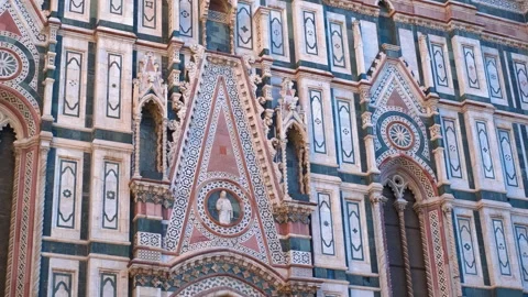 Florence cathedral facade details Stock Footage 331786279