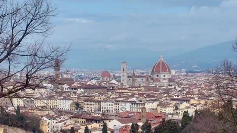 Florence Cathedral Skyline View in Winter. Stock Footage 330197231