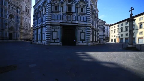 Florence, the Cathedral square. Stock Footage 147332917