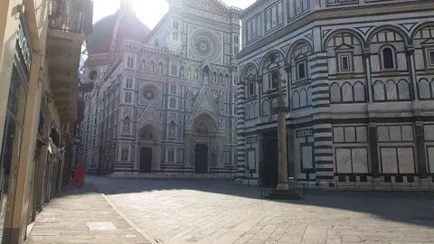 Florence, the Cathedral square. Stock Footage 147333408
