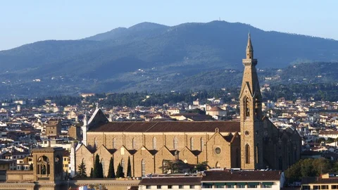Florence church Stock Footage 122132923