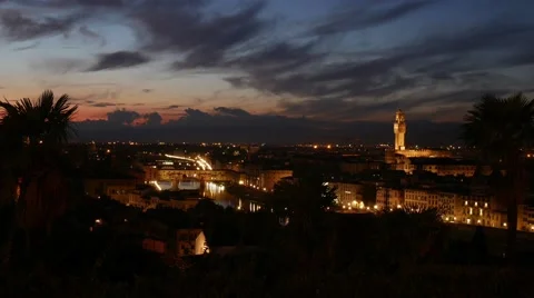 Florence Day to Night Timelapse Stock Footage 56839603