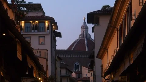 Florence, the dome of the cathedral. Stock Footage 113413247