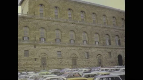 Florence Duomo square in 70's Stock Footage 195593944