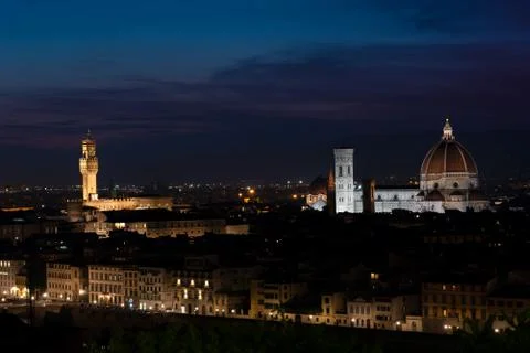 Florence at dusk Stock Photos