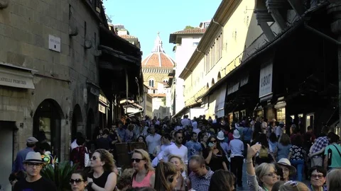 Florence. Evening at Ponte Vecchio. Stock Footage 100737431