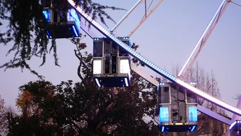 Florence ferris wheel at twilight 库存影片 166890852