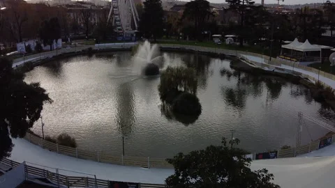 Florence ferris wheel at twilight located at Fortezza da Basso 库存影片 166887203