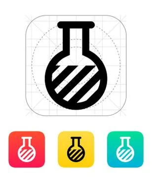 Florence flask with substance icon. Vector illustration. Stock Illustration