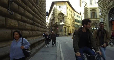 Florence, Italy. Via degli Strozzi. Stock Footage 144529503