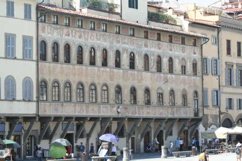 Florence, Italy, Square Santa Croce Stock Photos