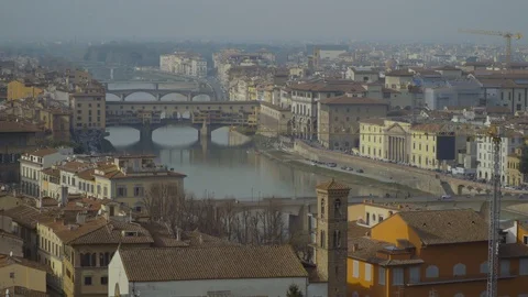 FLORENCE - Landscape and the river Arno Vidéo 88230449