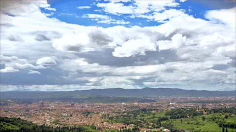 Florence landscape timelapse Stock Footage 40365043