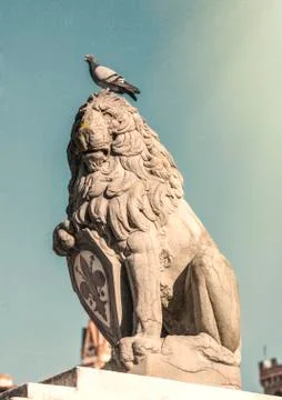 Florence lion Stock Photos
