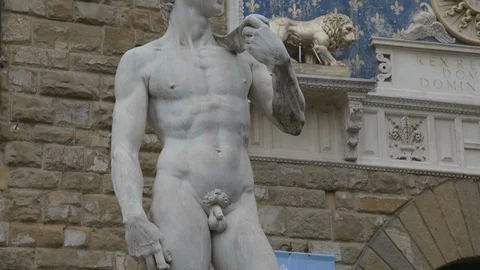 Florence, Michelangelo's David Stock Footage 110985684
