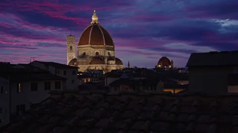 Florence by night 1 Stock Footage 267486507