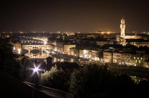 Florence by Night Stock Photos