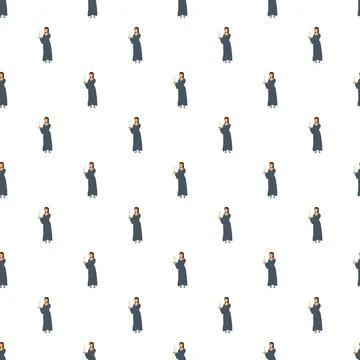Florence nightingale nurses pattern representing healthcare history Stock Illustration