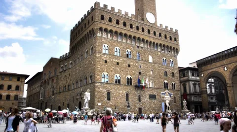 Florence, the old palace Video stock 33626866