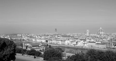 Florence old panorama Stock Footage 104085447