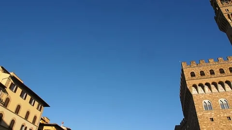 Florence, the Palazzo Vecchio building. Stock Footage 147268635