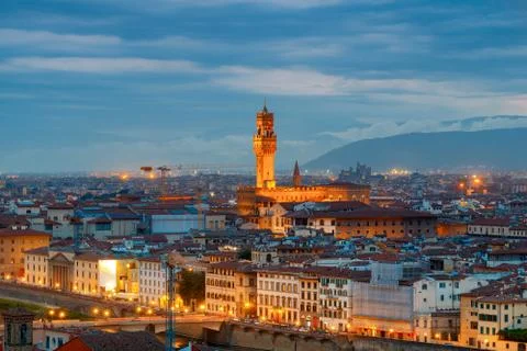 Florence. Palazzo Vecchio. Stock Photos