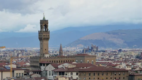 Florence Palazzo Vecchio timelapse Stock Footage 133646084