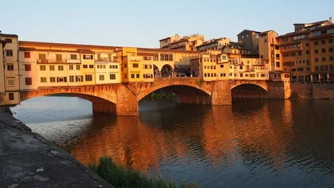 Florence, the Ponte Vecchio bridge. Stock Footage 147268518