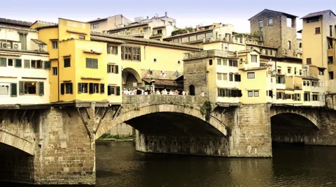Florence, ponte vecchio Video stock 33625628