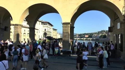 Florence. The Ponte Vecchio. Stock Footage 100738496