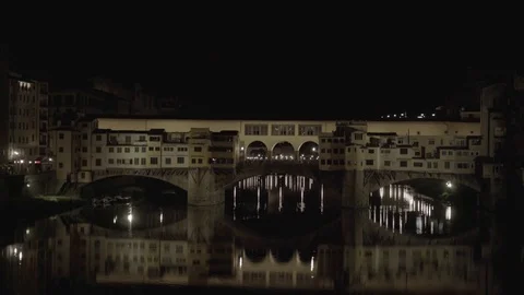 Florence Ponte Vecchio Frontal View 4K Stock Footage 76672588