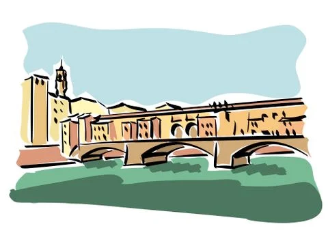 Florence (Ponte Vecchio) Stock Illustration