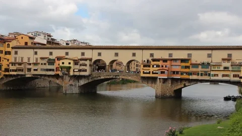 Florence ponte vecchio time lapse Video stock 75649641