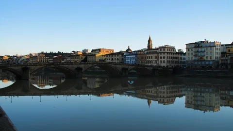 Florence River Arno Bridge Vidéo 127263859