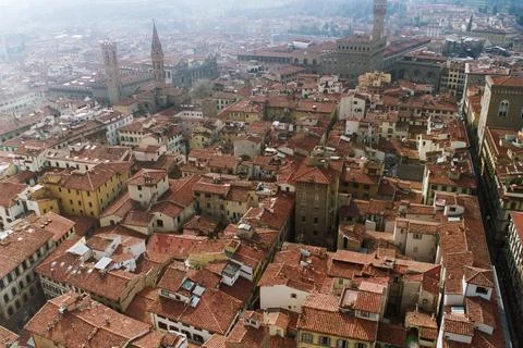 Florence Rooftops January 1994 Stock Photos